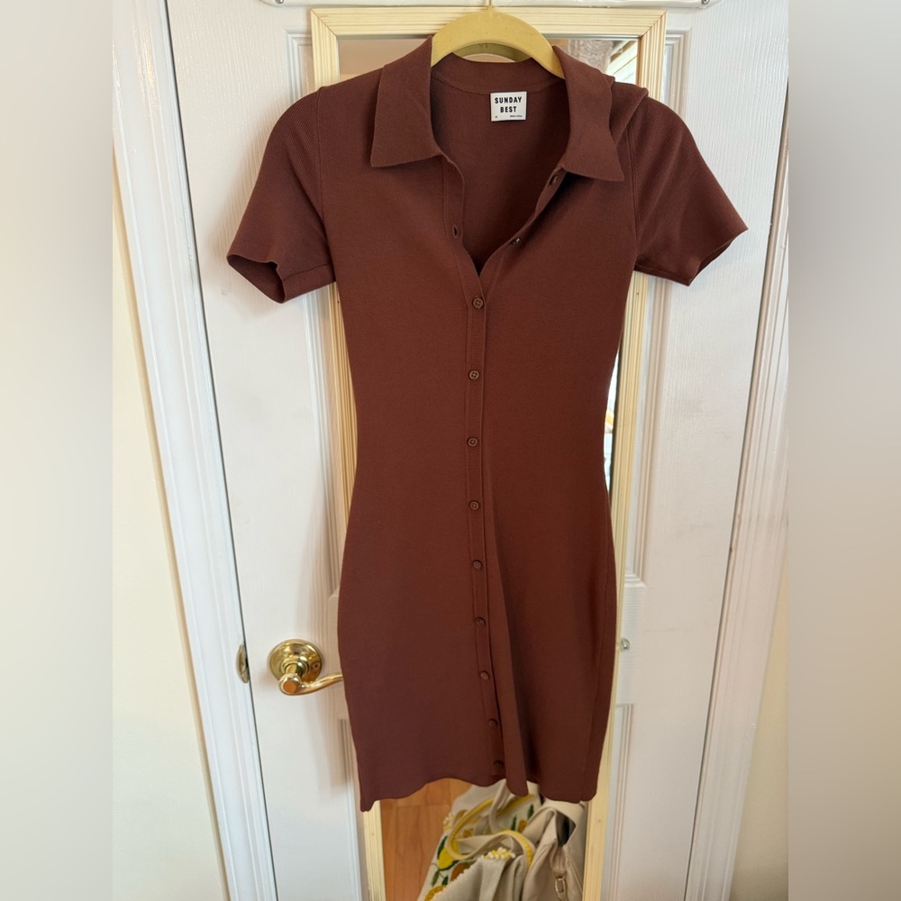 Short sleeve fall dress